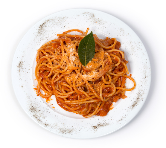 menu completo spaghetti amatriciana